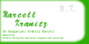 marcell kranitz business card